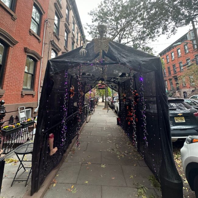 halloween underpass hoboken displays 