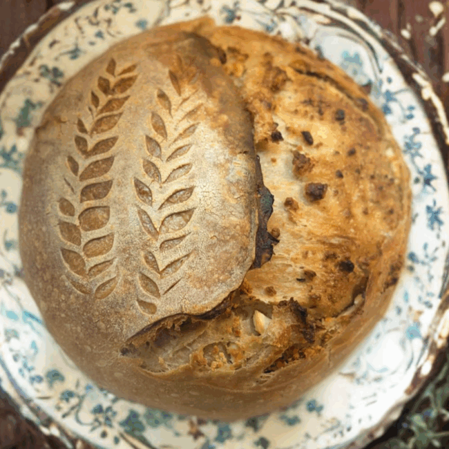 a loaf of sourdough bread from sourdough society