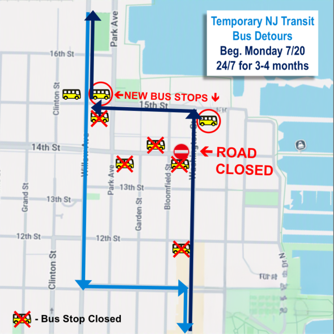 july 20 bus route hoboken
