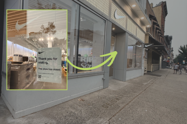 nike hoboken closure